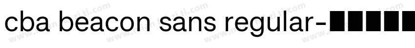 cba beacon sans regular字体转换